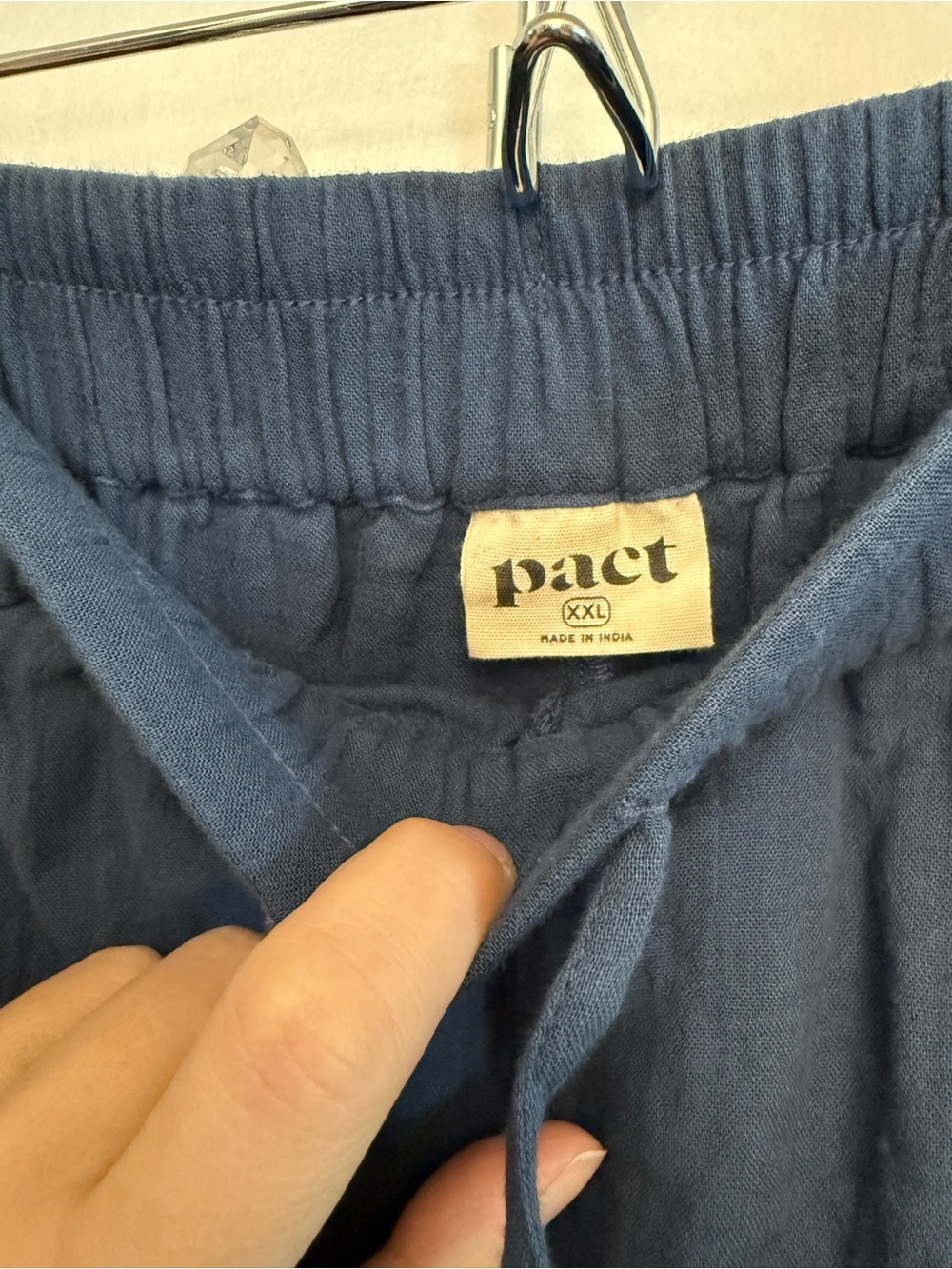 Pact Coastal Double Gauze set French Navy - Henley Tank and Split Hem Pants XXL - Picture 3 of 8